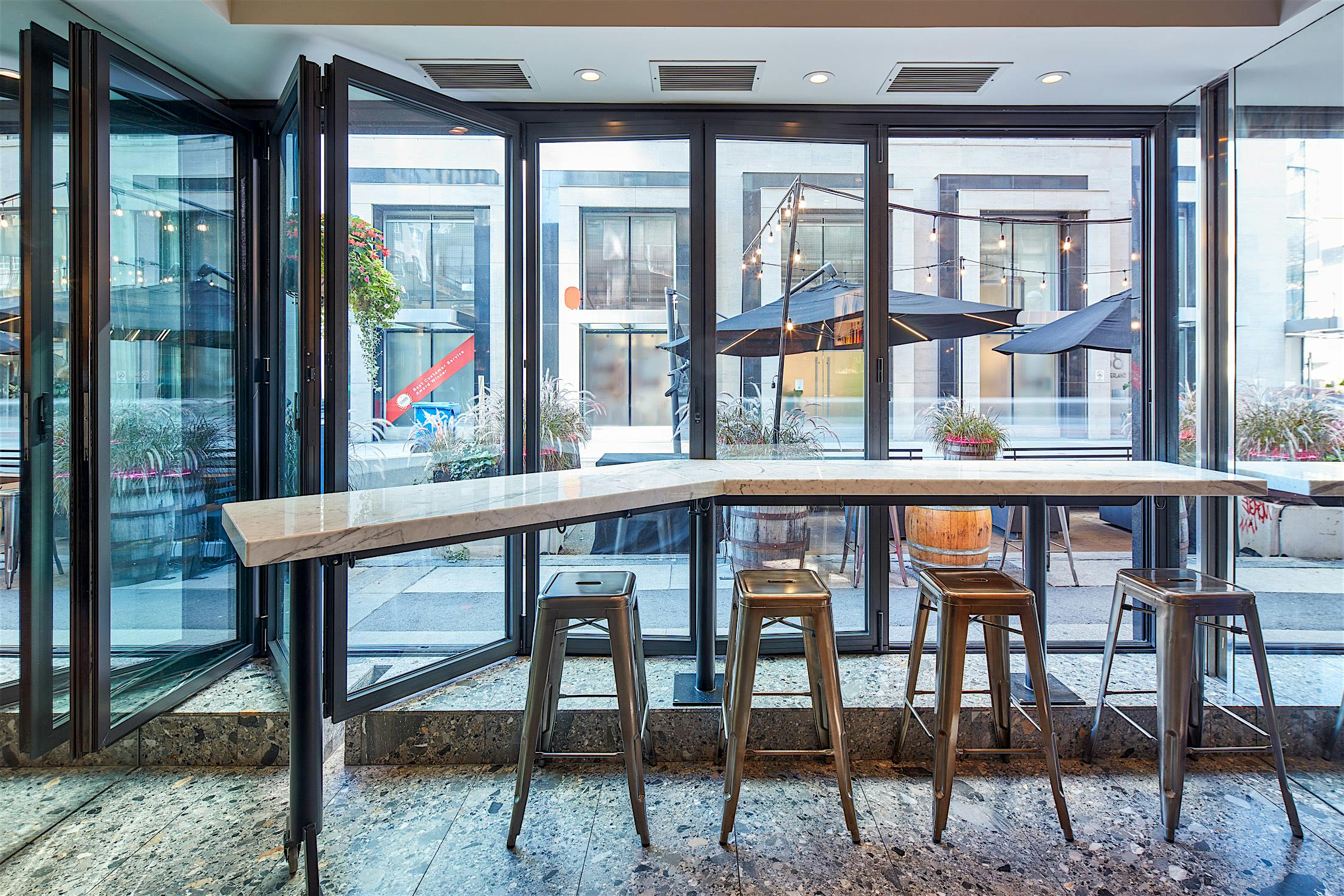 aluminum framed commercial glass doors