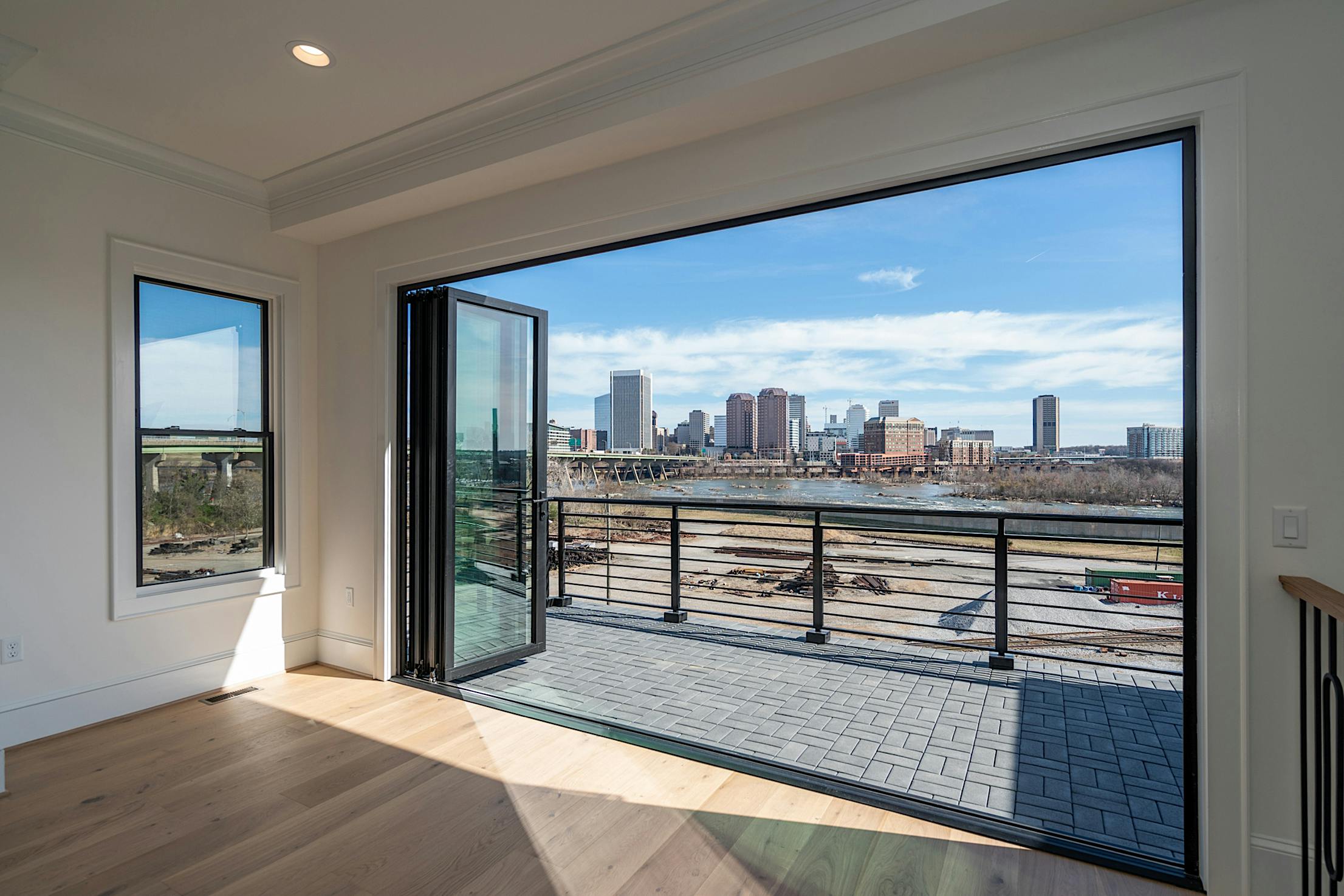 custom builders opening glass doors