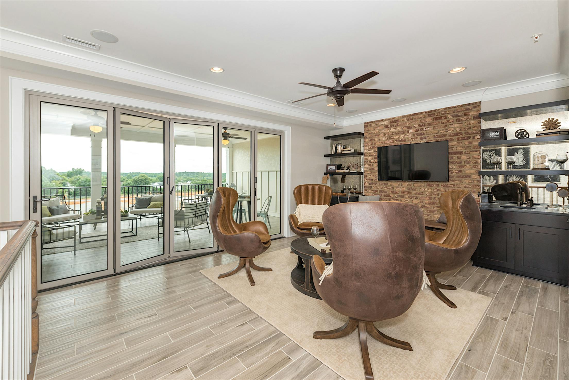 opening glass door for custom builders