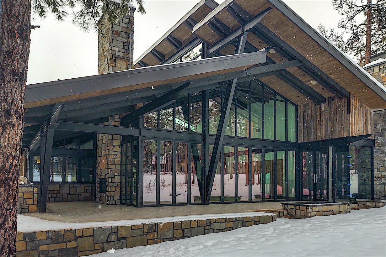 opening glass doors in winter