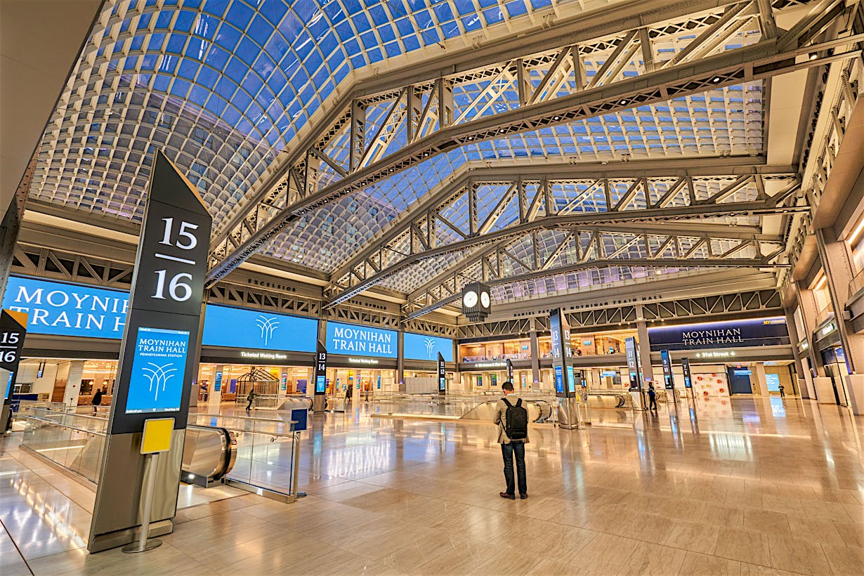 Moynihan Station with NanaWall opening glass door systems