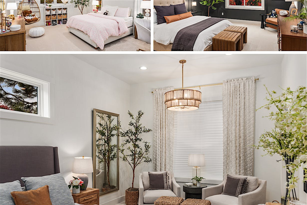 Custom home bedroom interiors