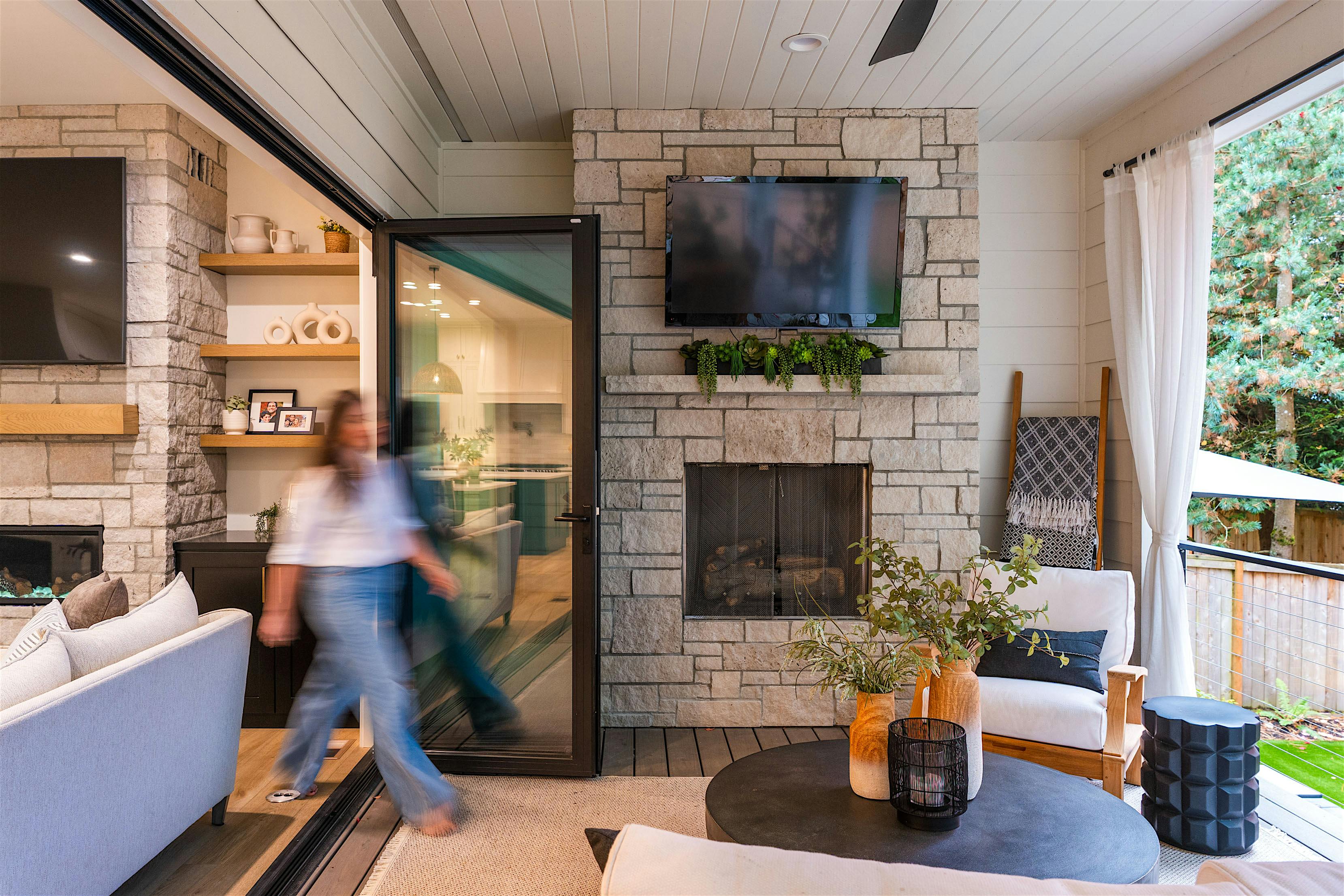 indoor-outdoor living with NanaWall bifold door and Molly Mesnick