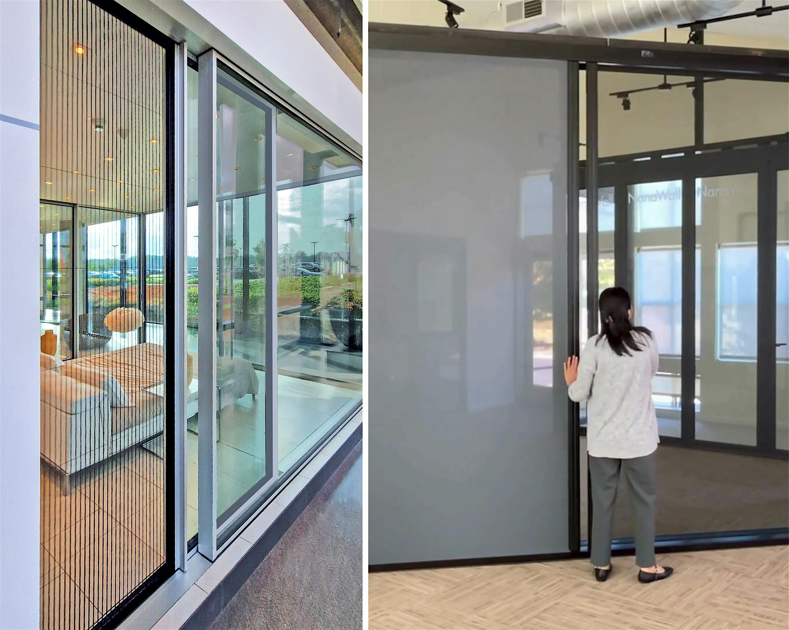 shades and screens for glass patio door systems