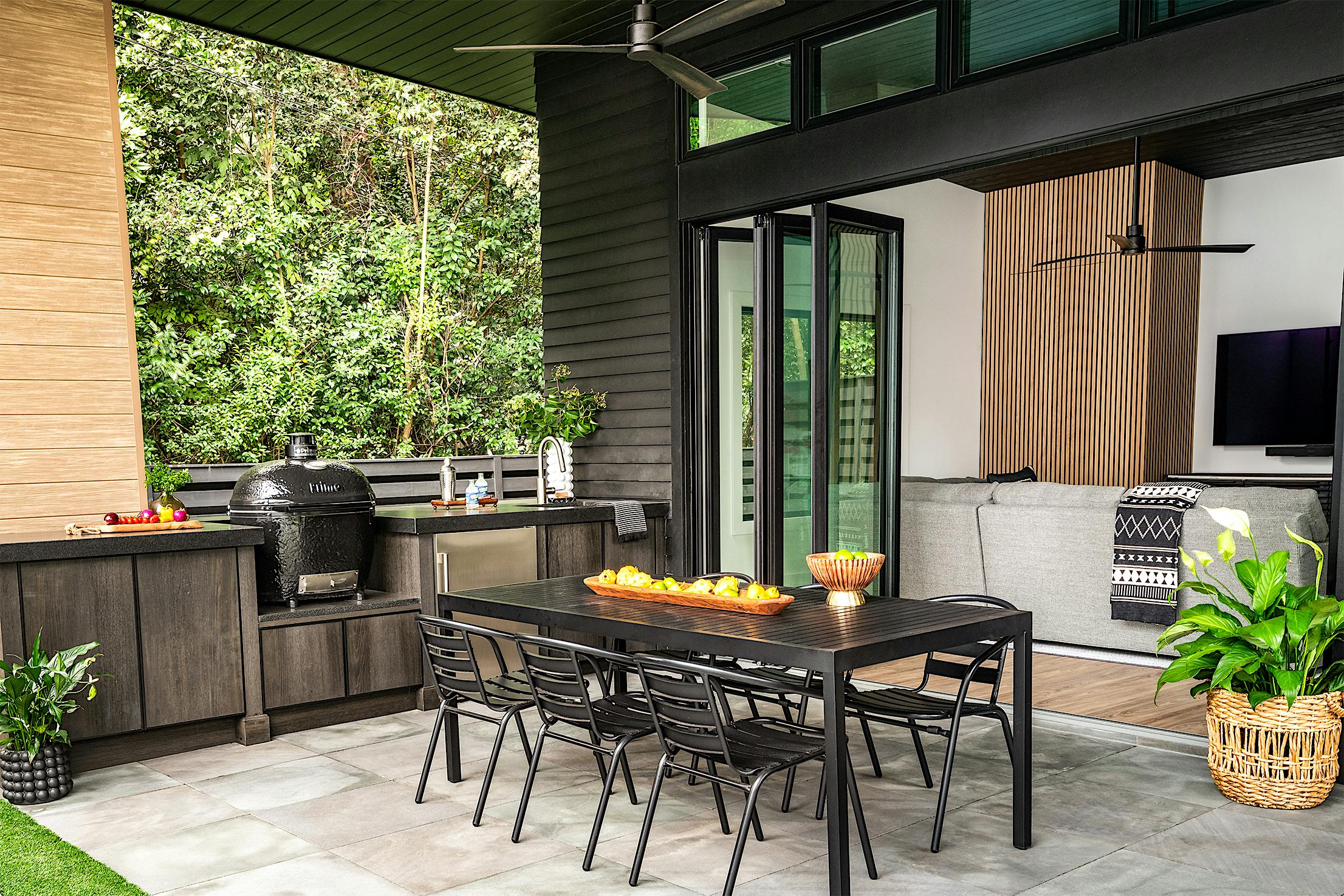 expert pool house design with NanaWall opening glass doors