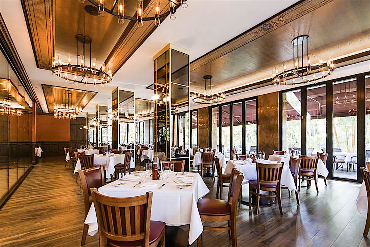 restaurant design with folding and sliding commercial glass doors