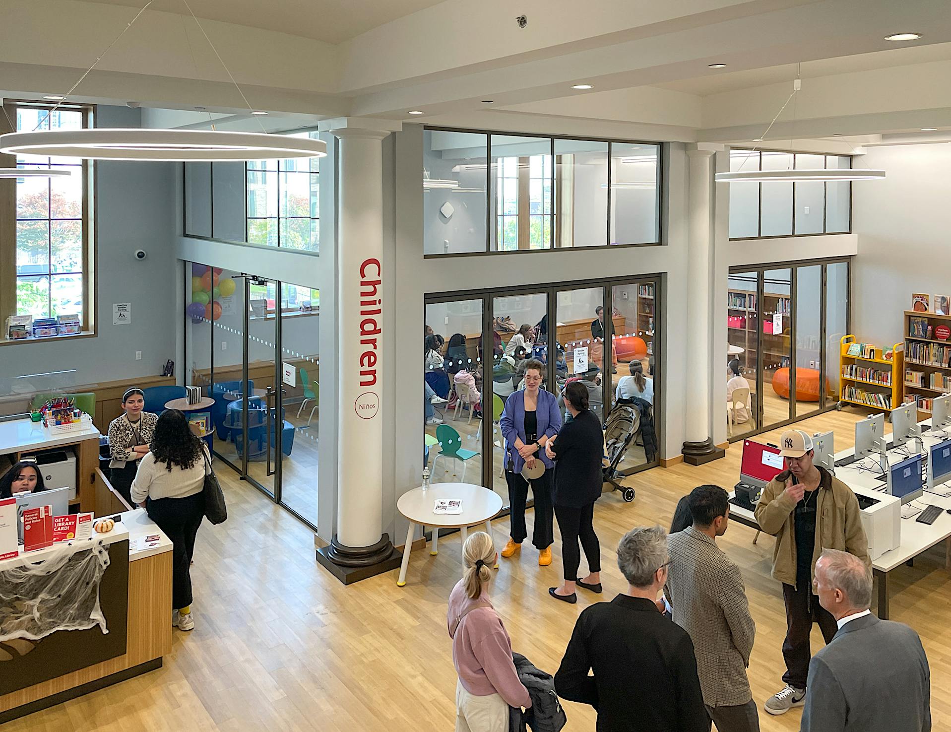 operable glass wall systems for libraries