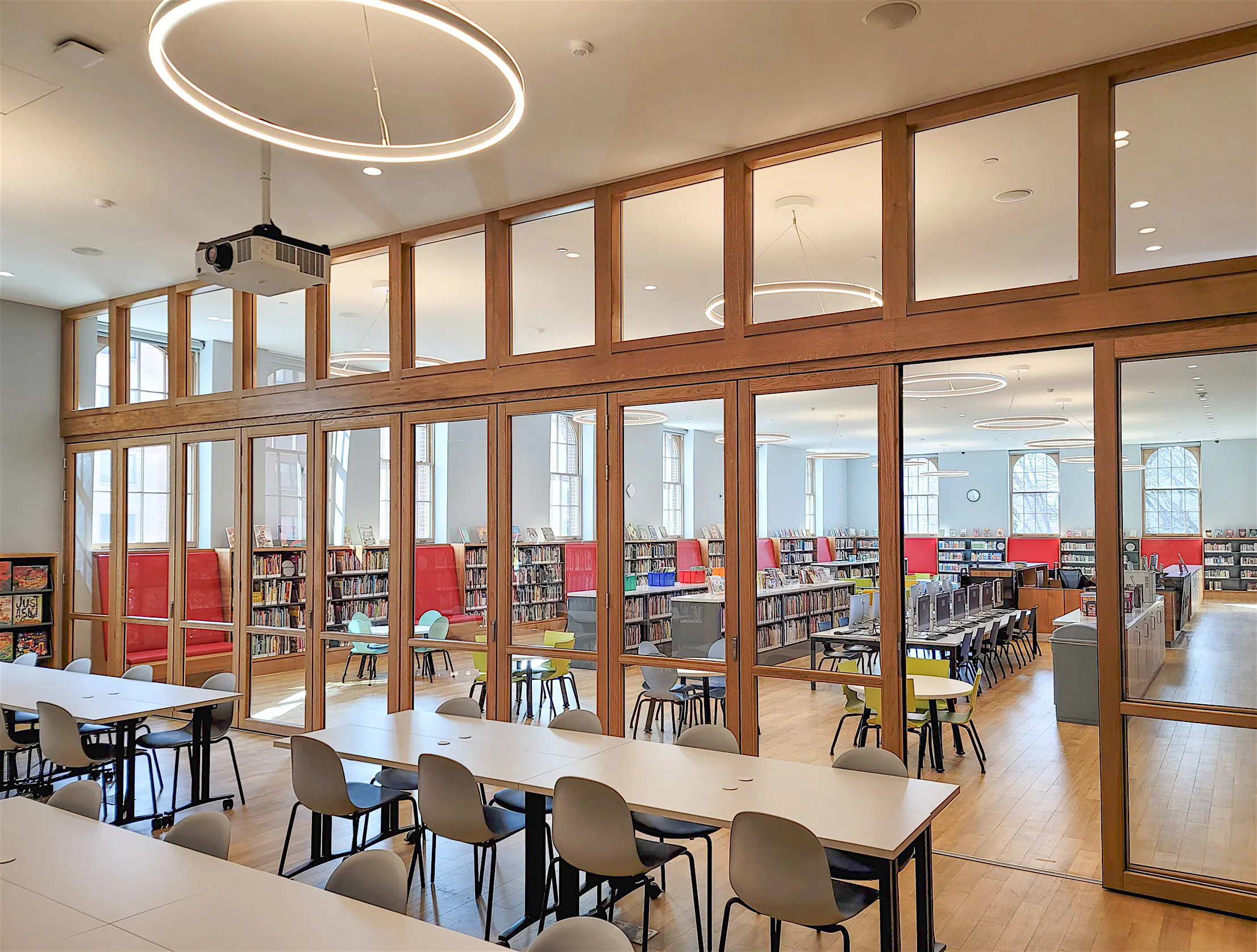 Modernizing Libraries Utilizing Dynamic Operable Glass Wall Systems