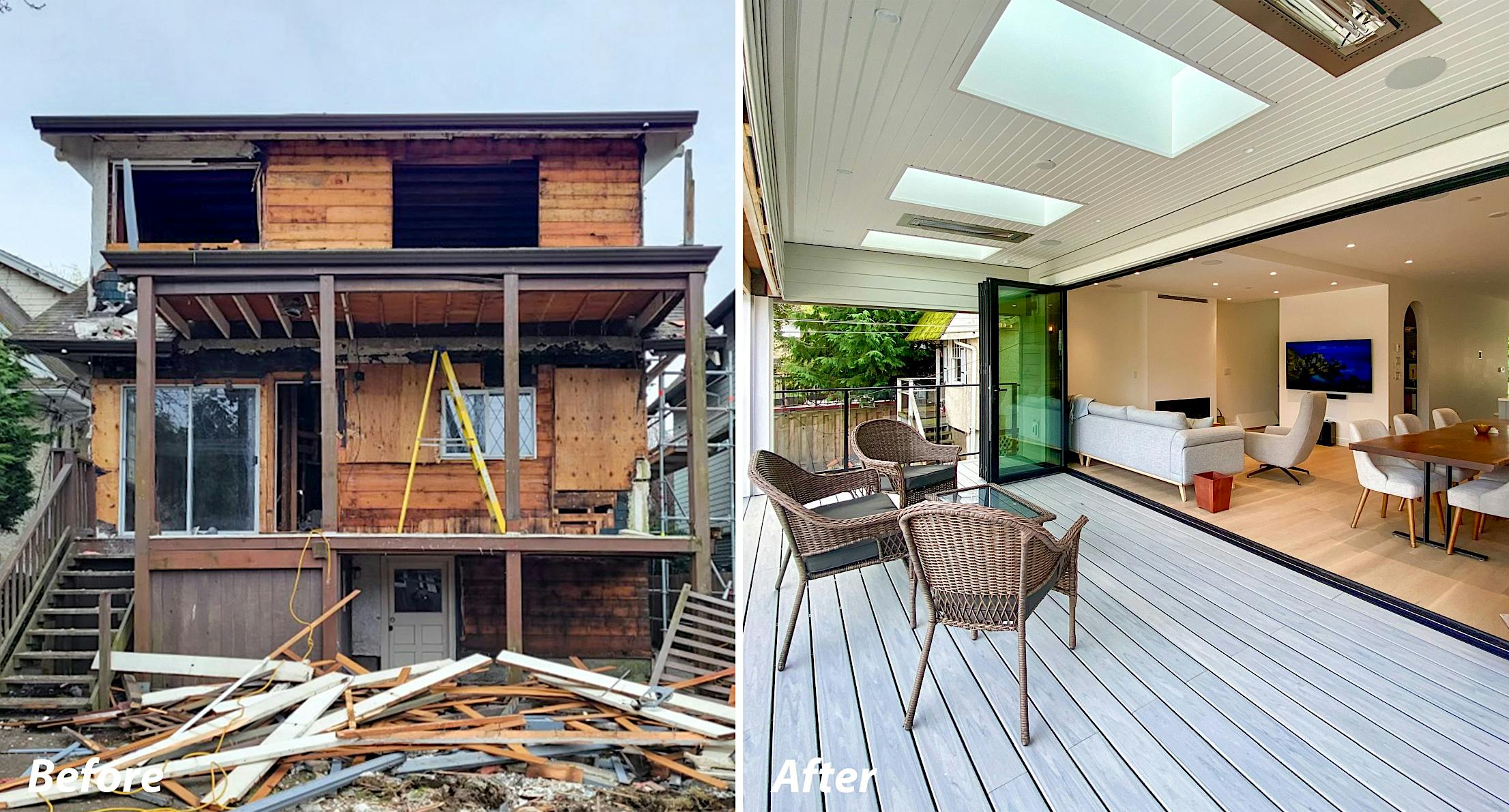 remodel for expanded outdoor living with accordion glass door systems