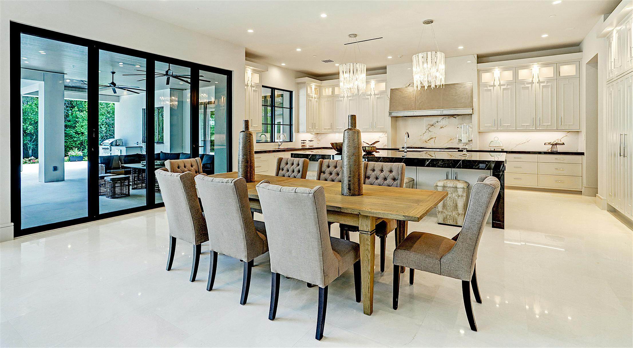 Custom home design with residential glass door systems