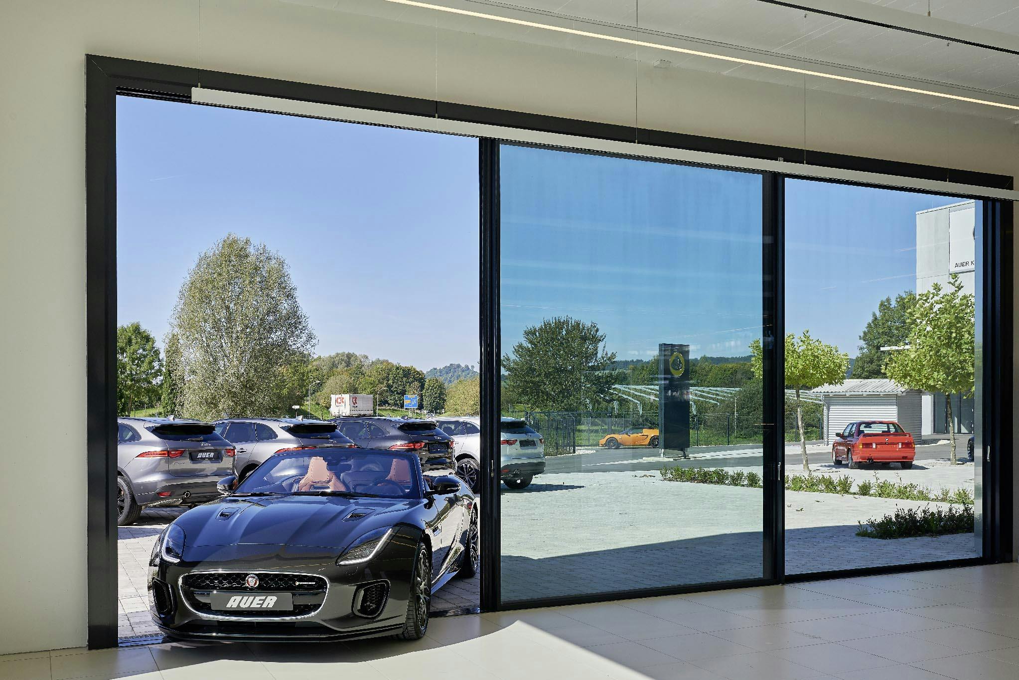 Japanese Walls as Entryway to Dealership Showroom