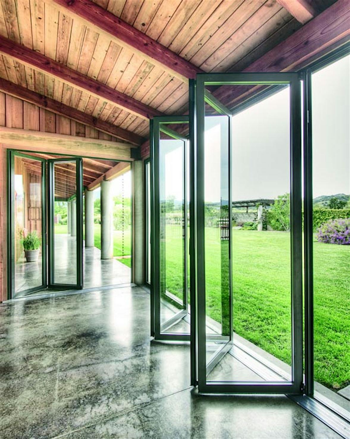 Operable-Glass-Wall-For-Countertop-Access