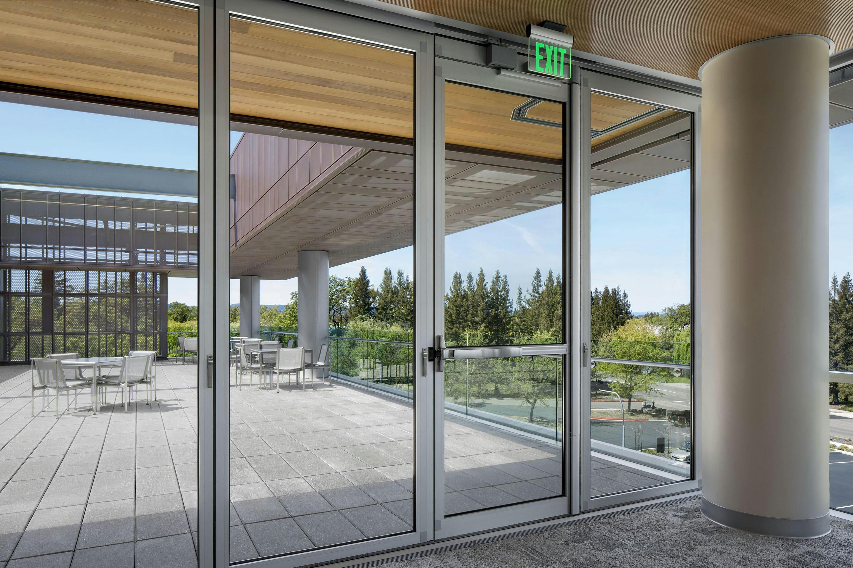commercial grade intergrated swing doors with NanaWall HSW Systems