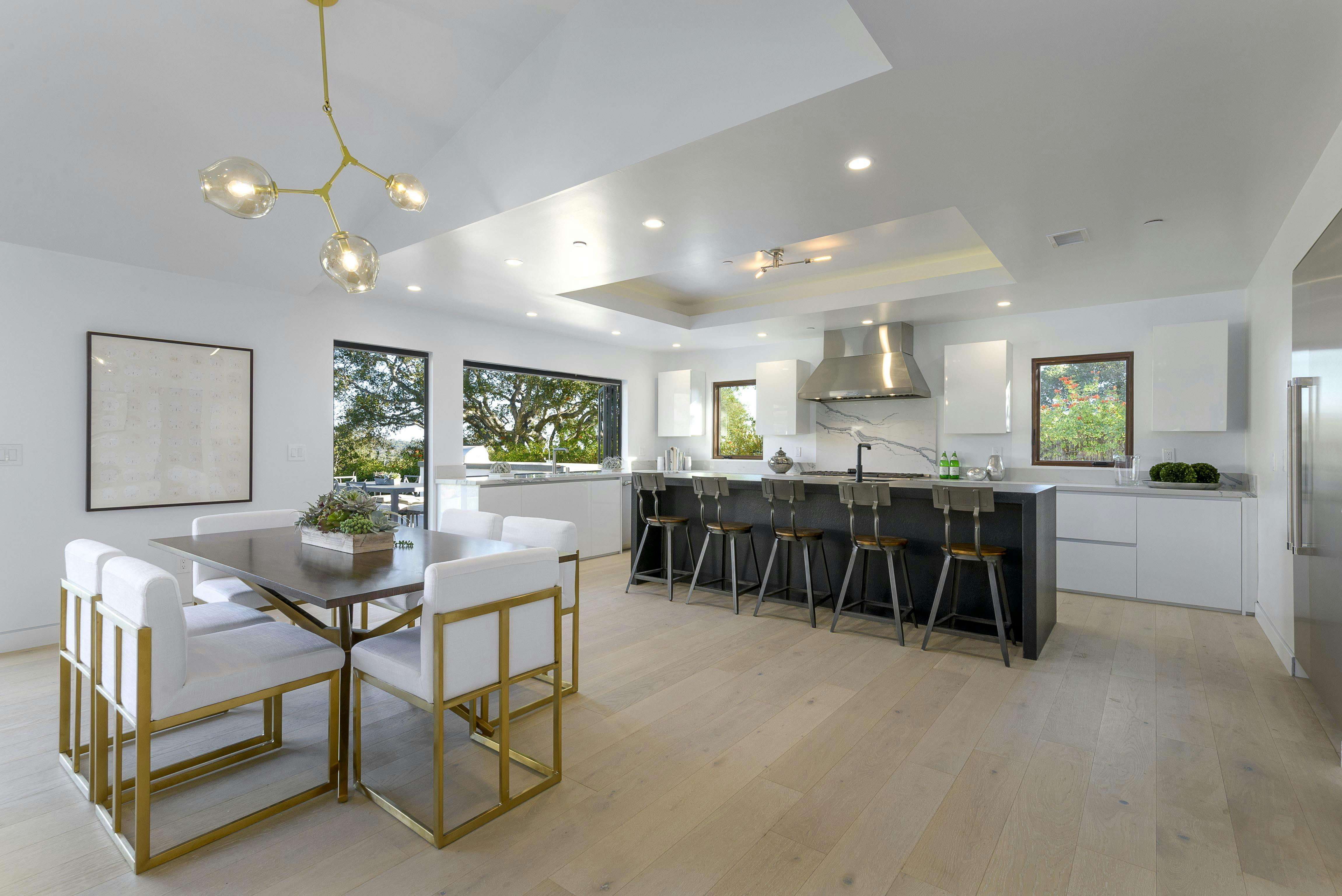 Opening glass door system in Kitchen