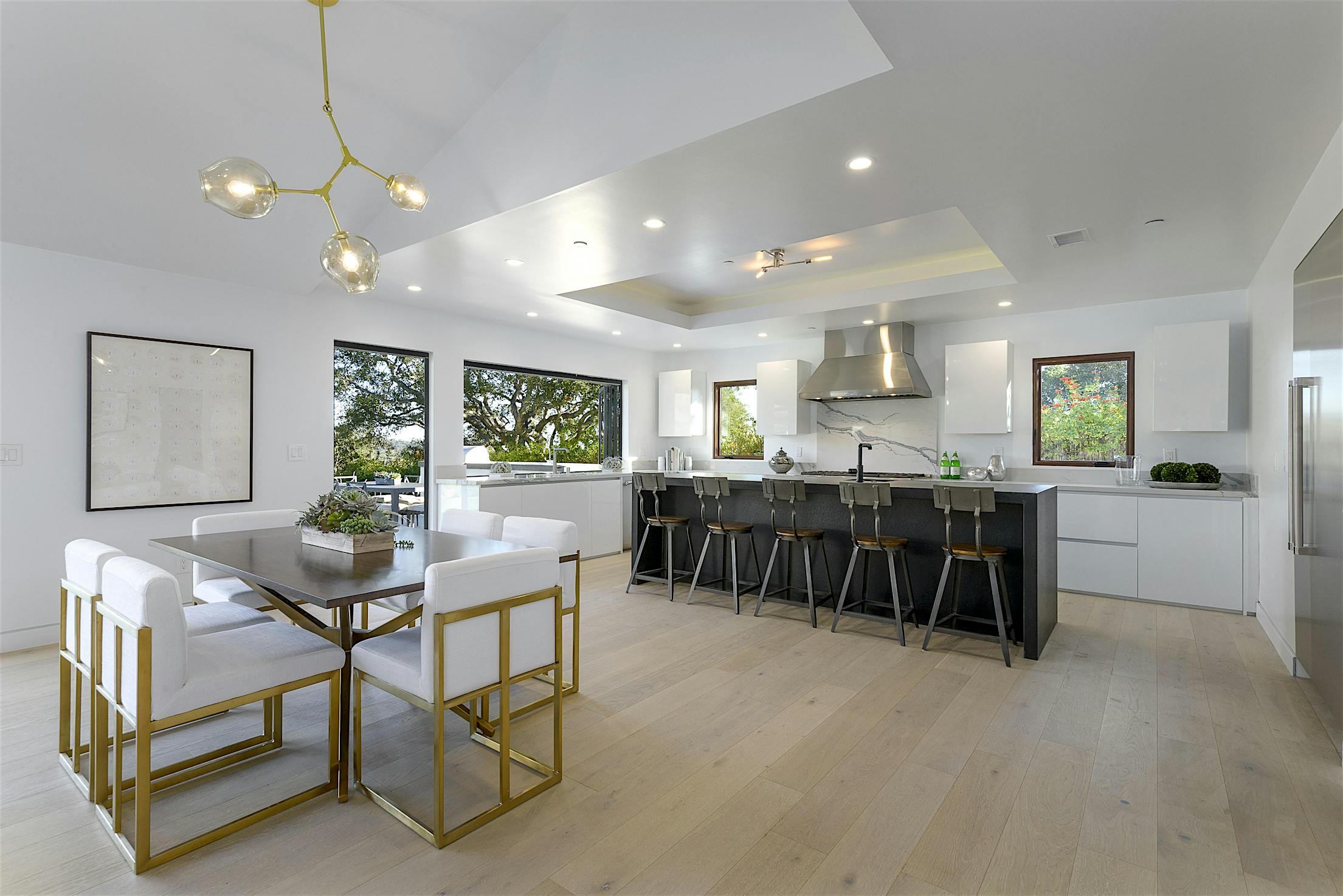 Opening glass door system in Kitchen