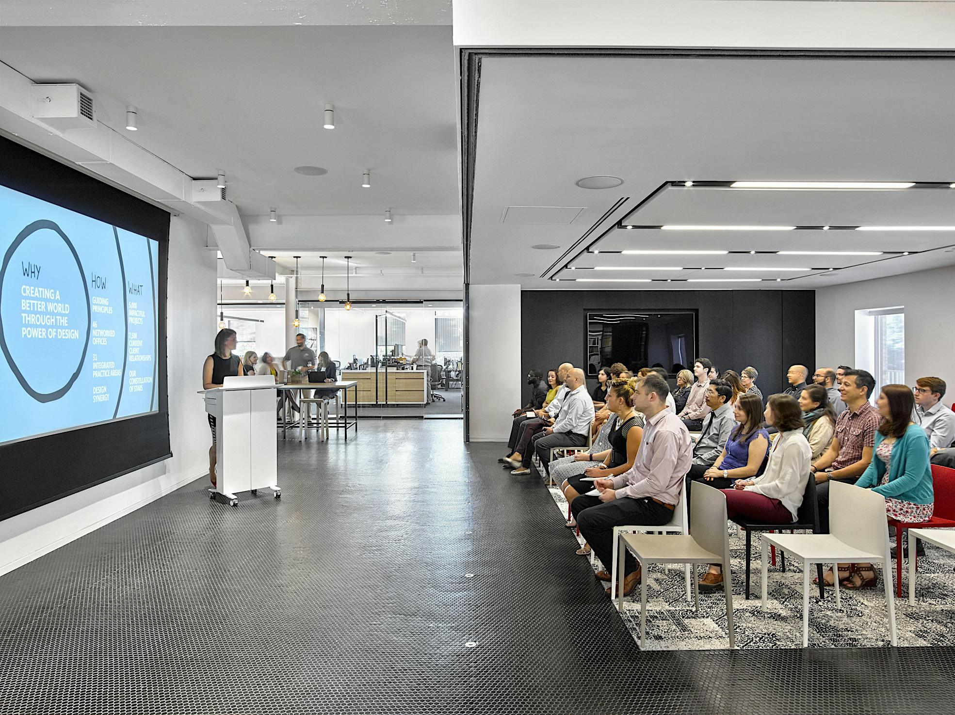 Workspace flexibility with sliding glass walls