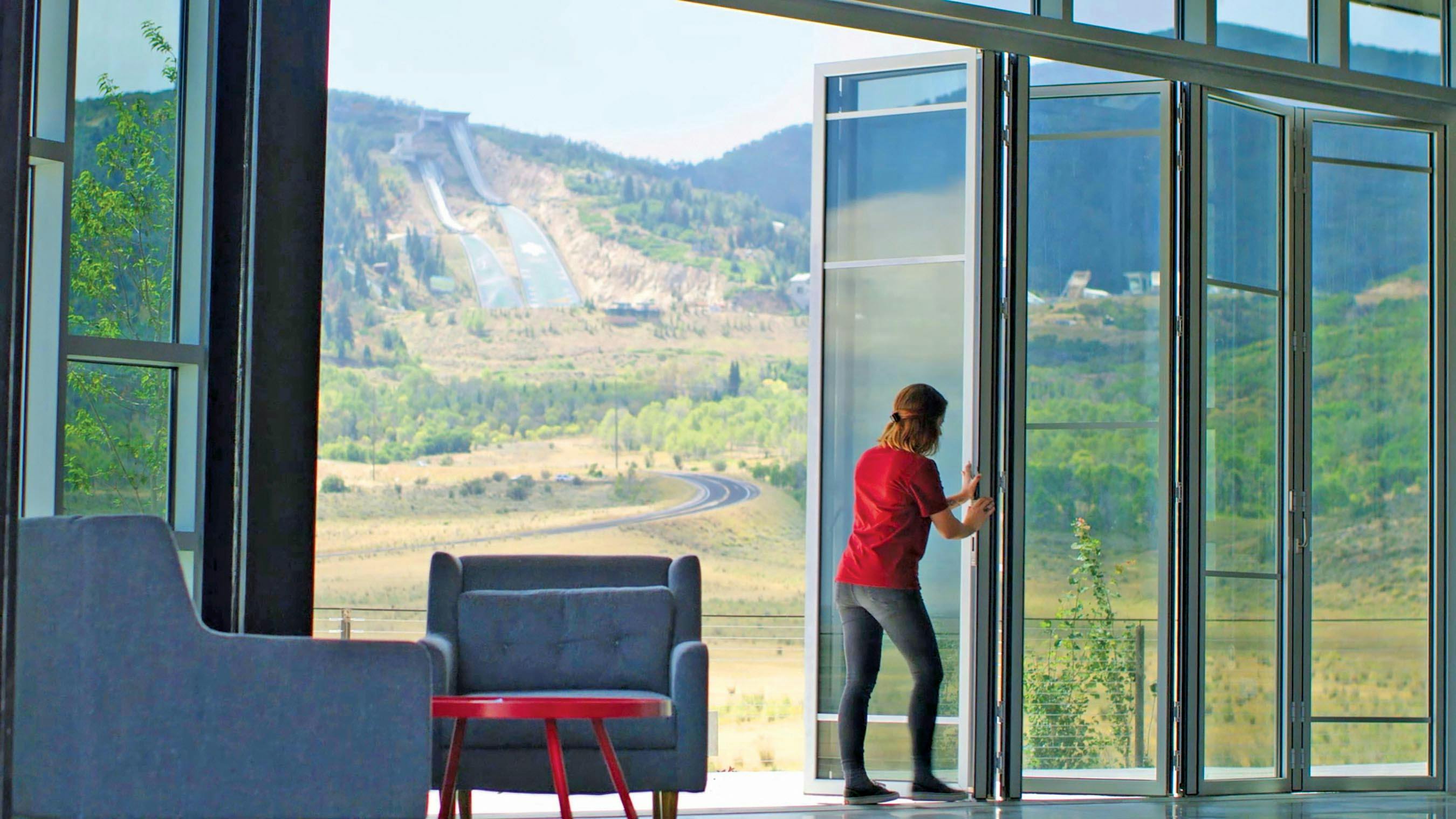 NanaWall commercial folding glass door