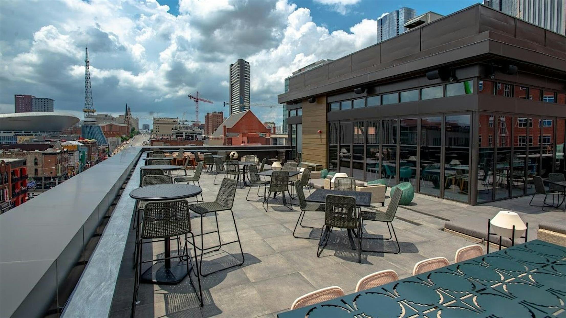NanaWall sliding glass walls at Blake Shelton’s Ole Red rooftop bar