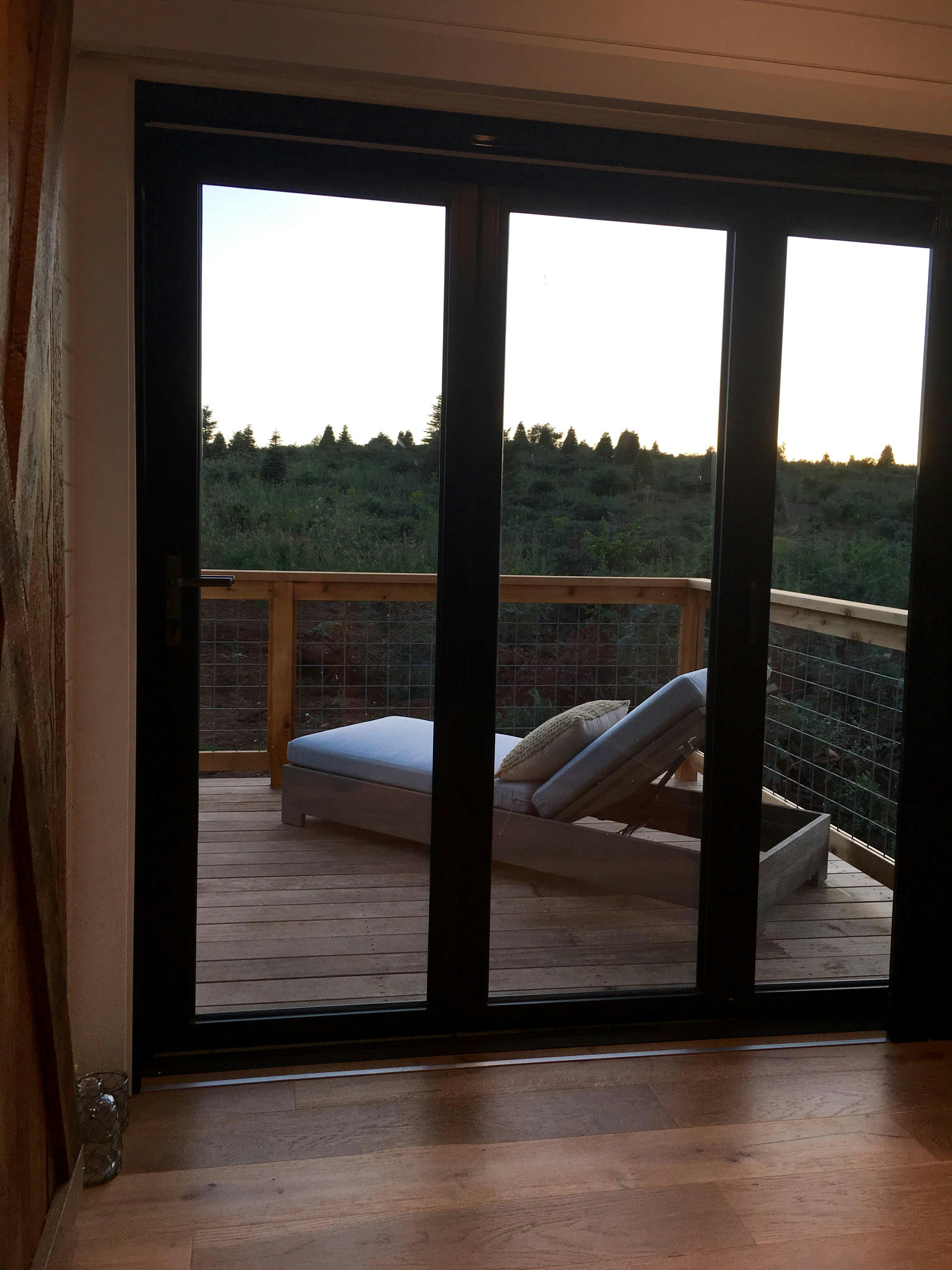 The master bedroom inside Shawn and Shelly's tiny home in Maui