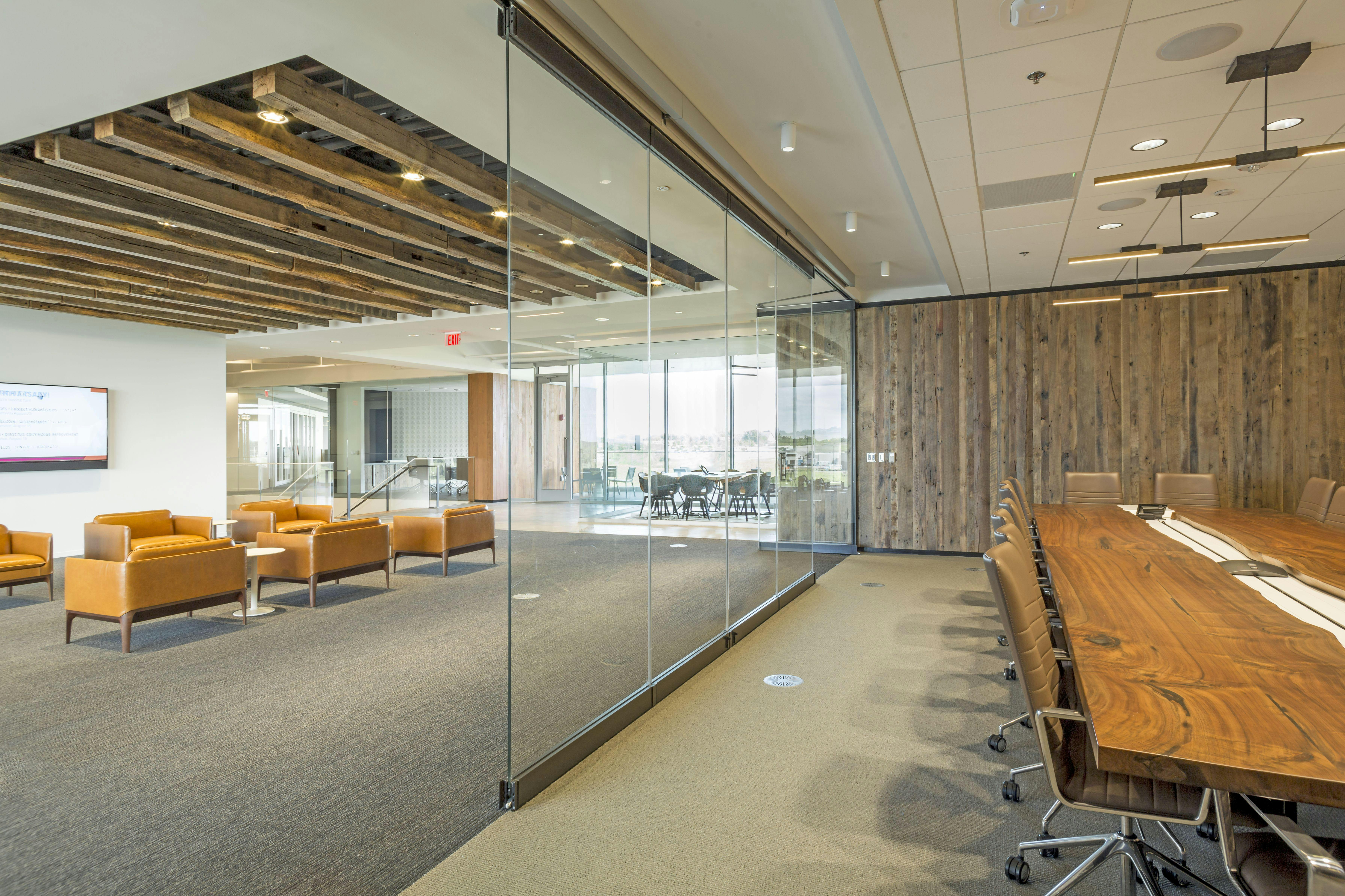 Sound-rated Frameless sliding glass wall systems