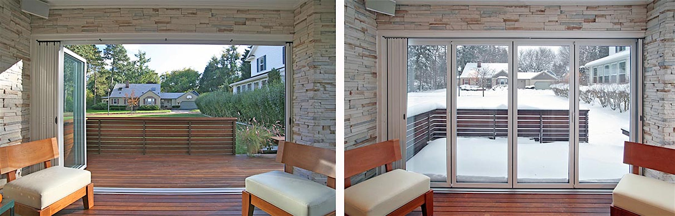 NanaWall aluminum folding glass wall system