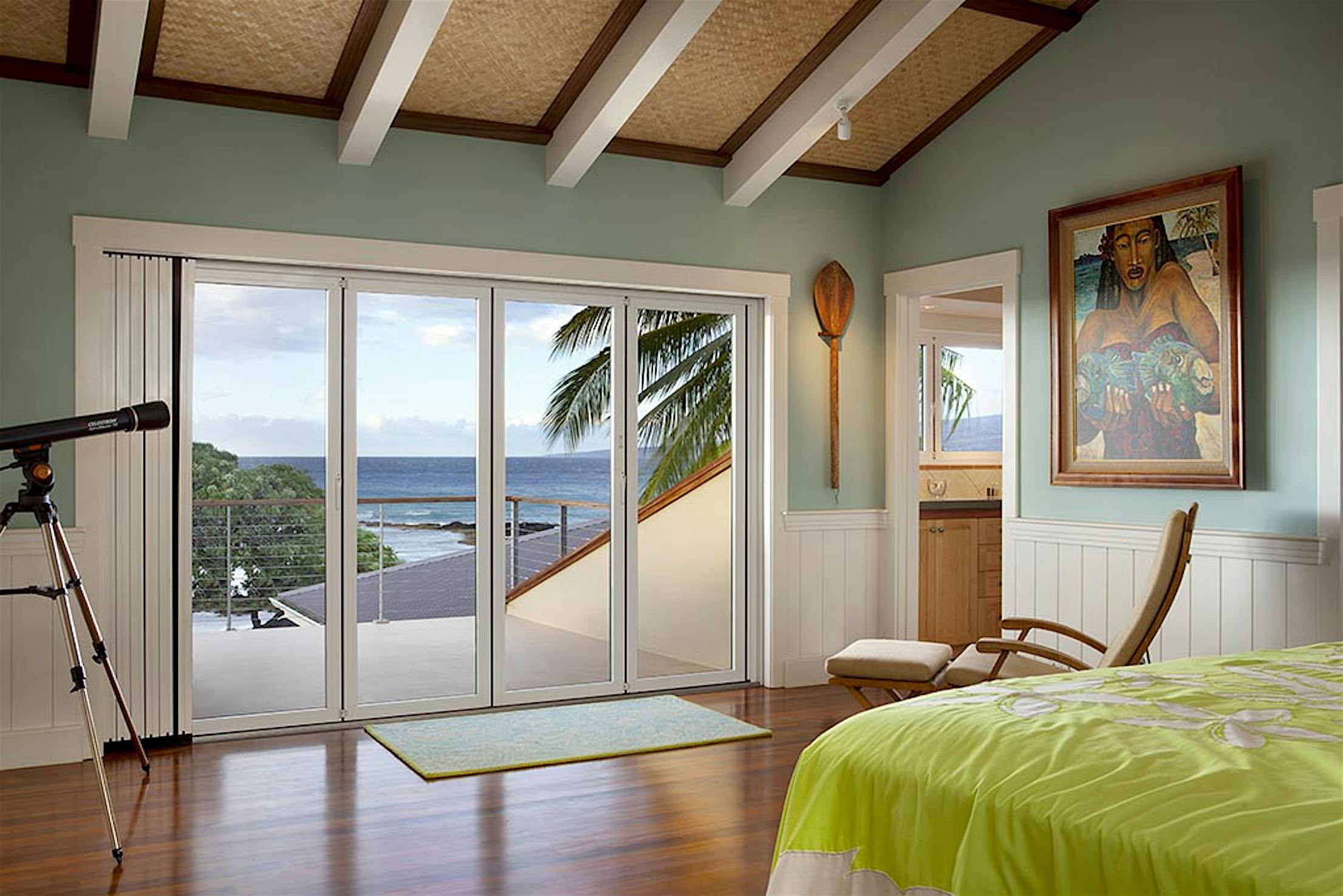 SL60 energy-efficient aluminum framed residentail folding glass wall