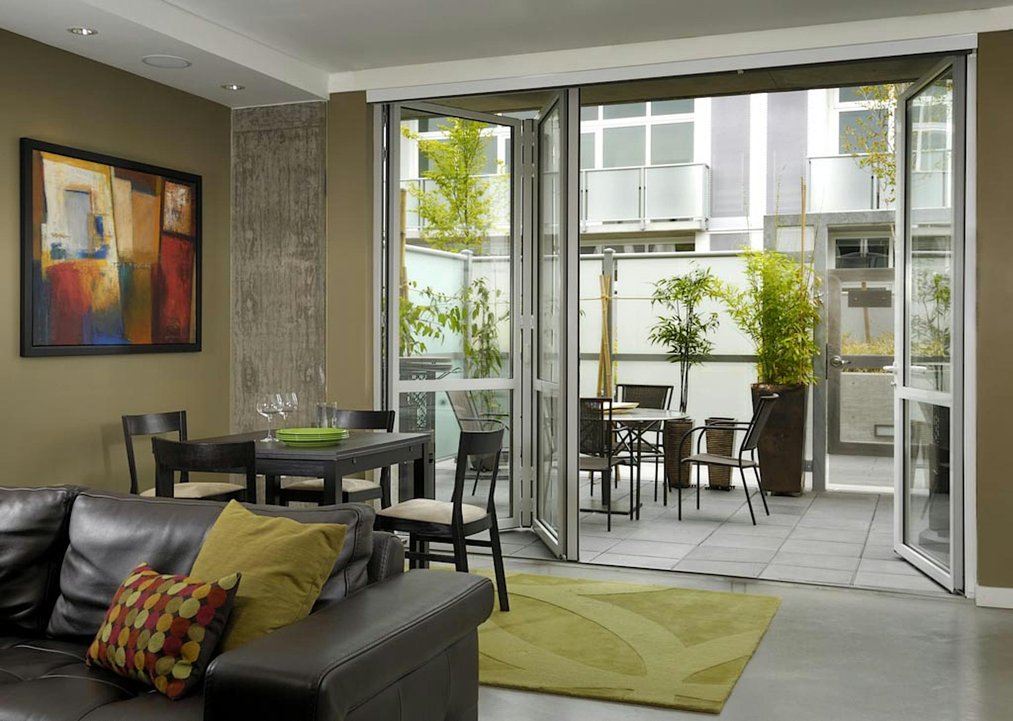 NanaWall aluminum framed folding glass door