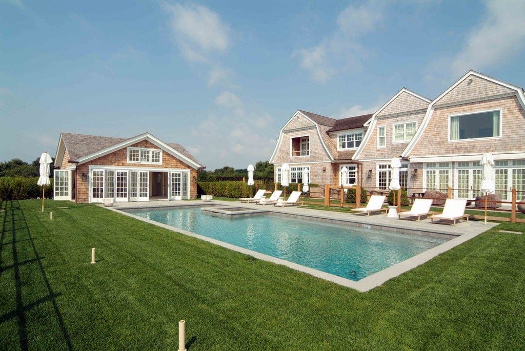 Bridgehampton estate pool house with WA67 folding door