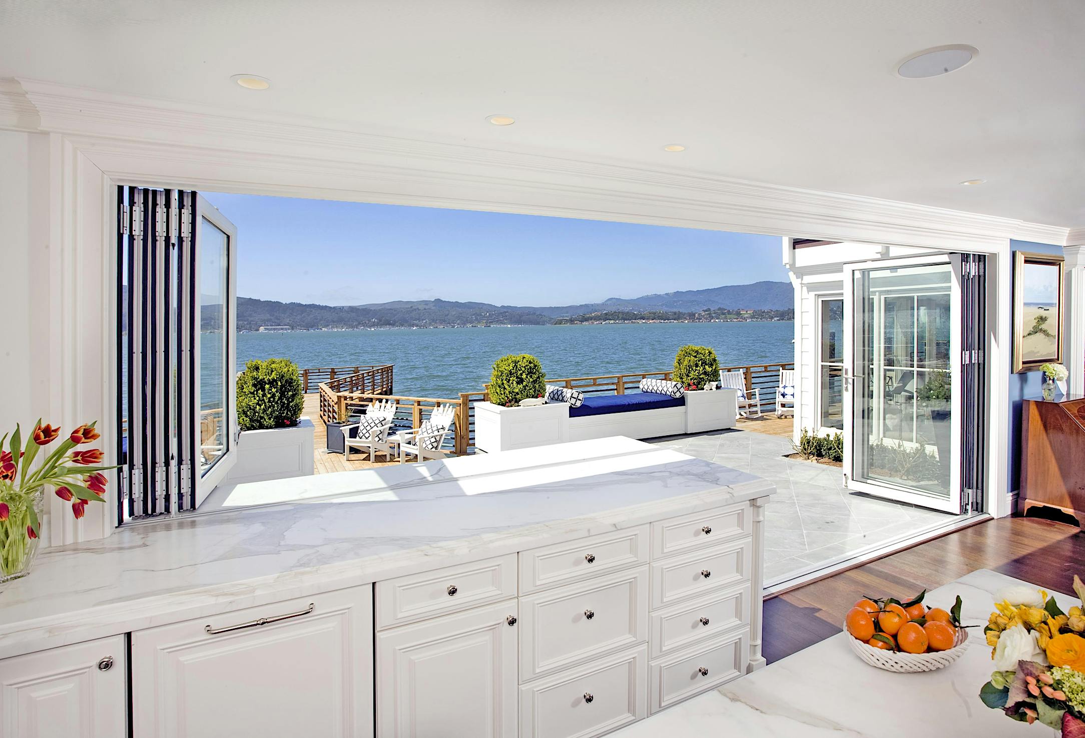 Wood Framed Folding Glass Walls