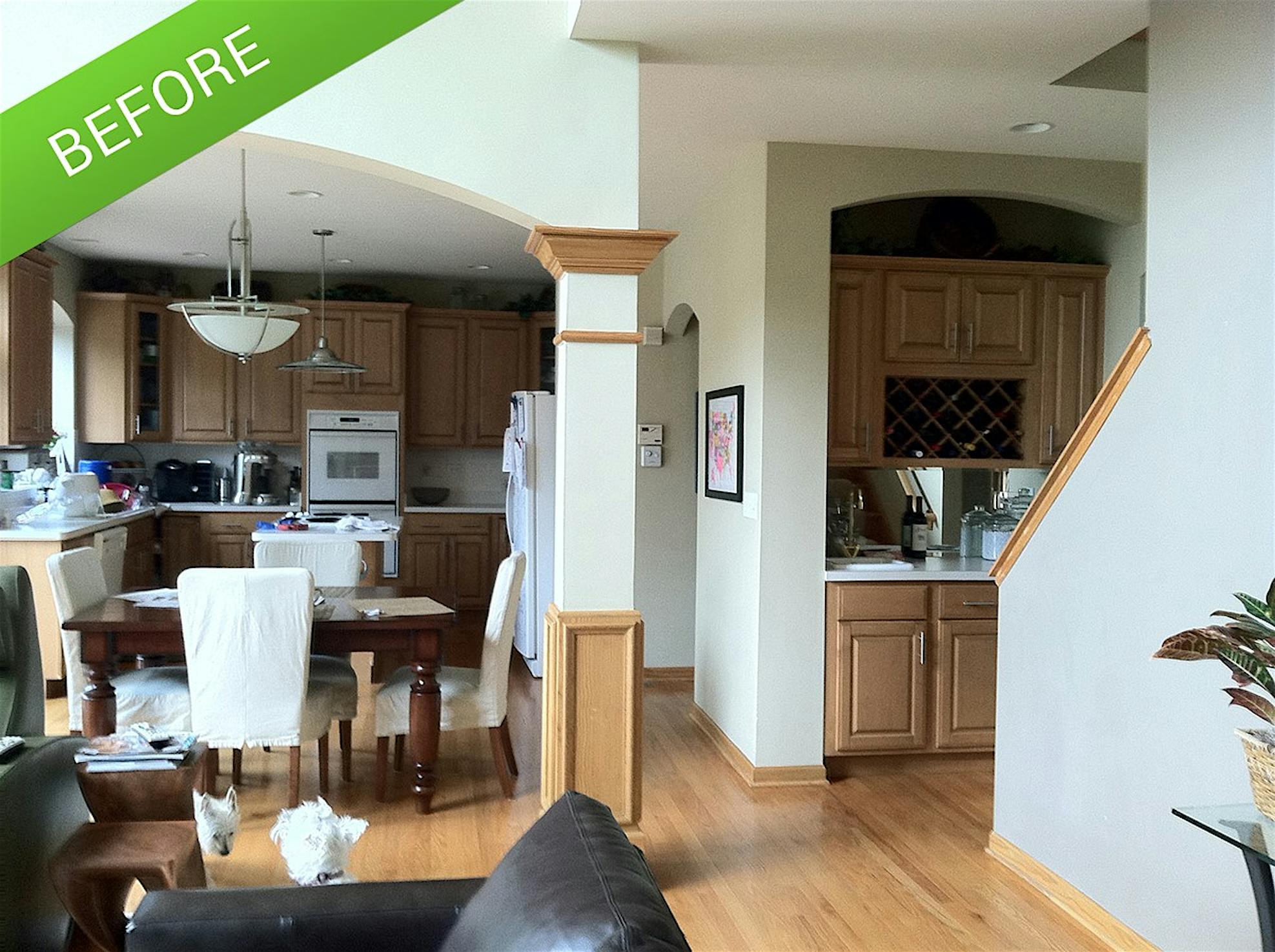 Before renovation of residential glass walls systems