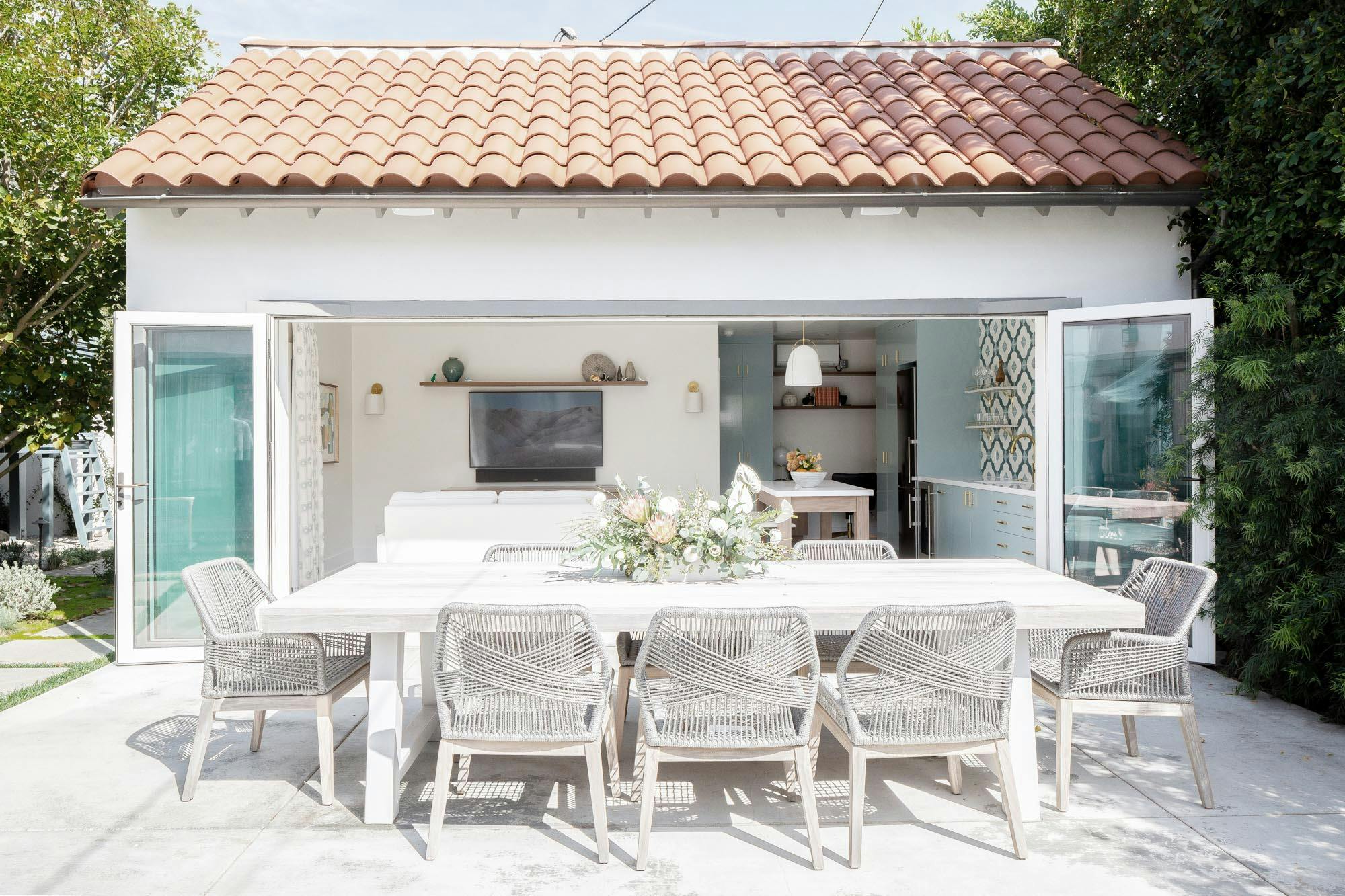 garage conversion in Los Angeles with NanaWall FoldFlat folding glass wall