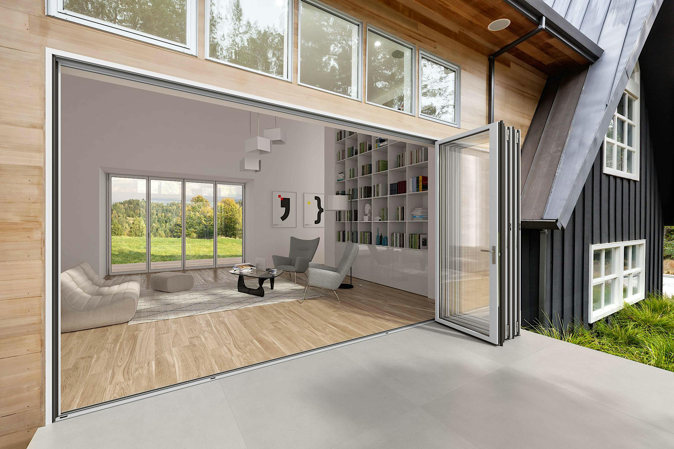 forward thinking design folding glass wall