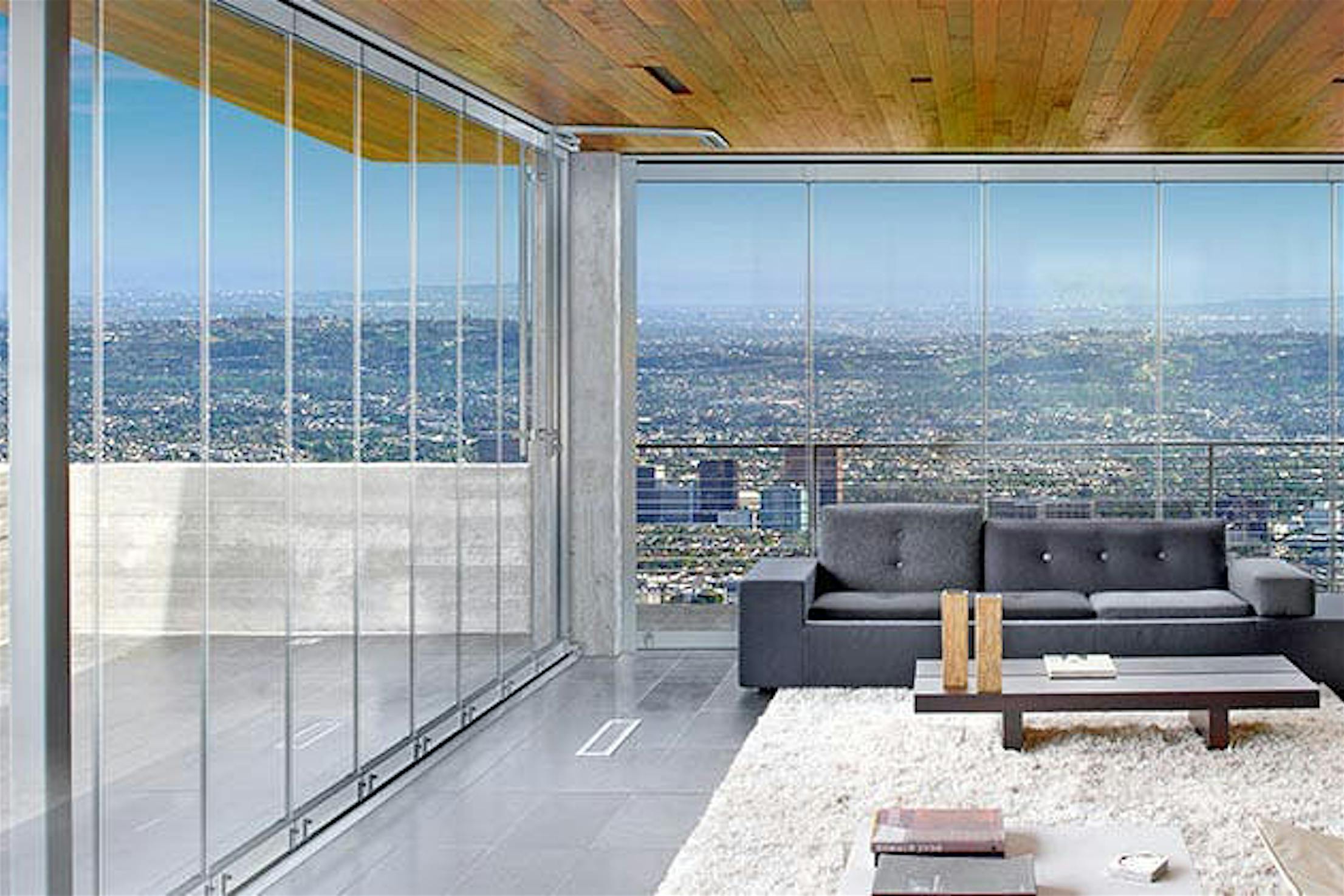 Residential all glass wall - frameless folding walls
