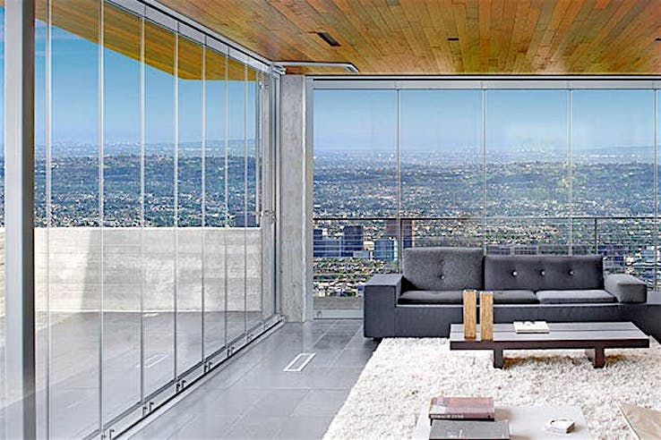 Residential all glass wall - frameless folding walls