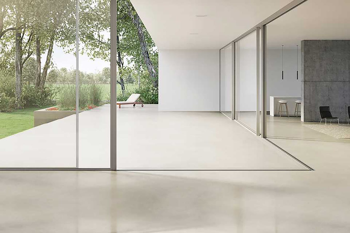 cero residential floor-to-ceiling minimal glass walls