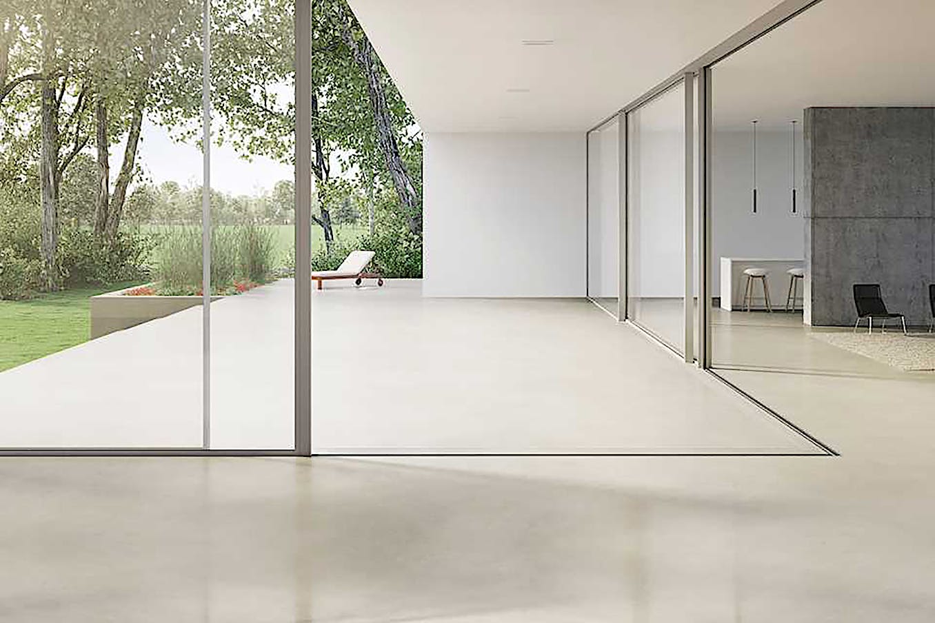 cero residential floor-to-ceiling minimal glass walls
