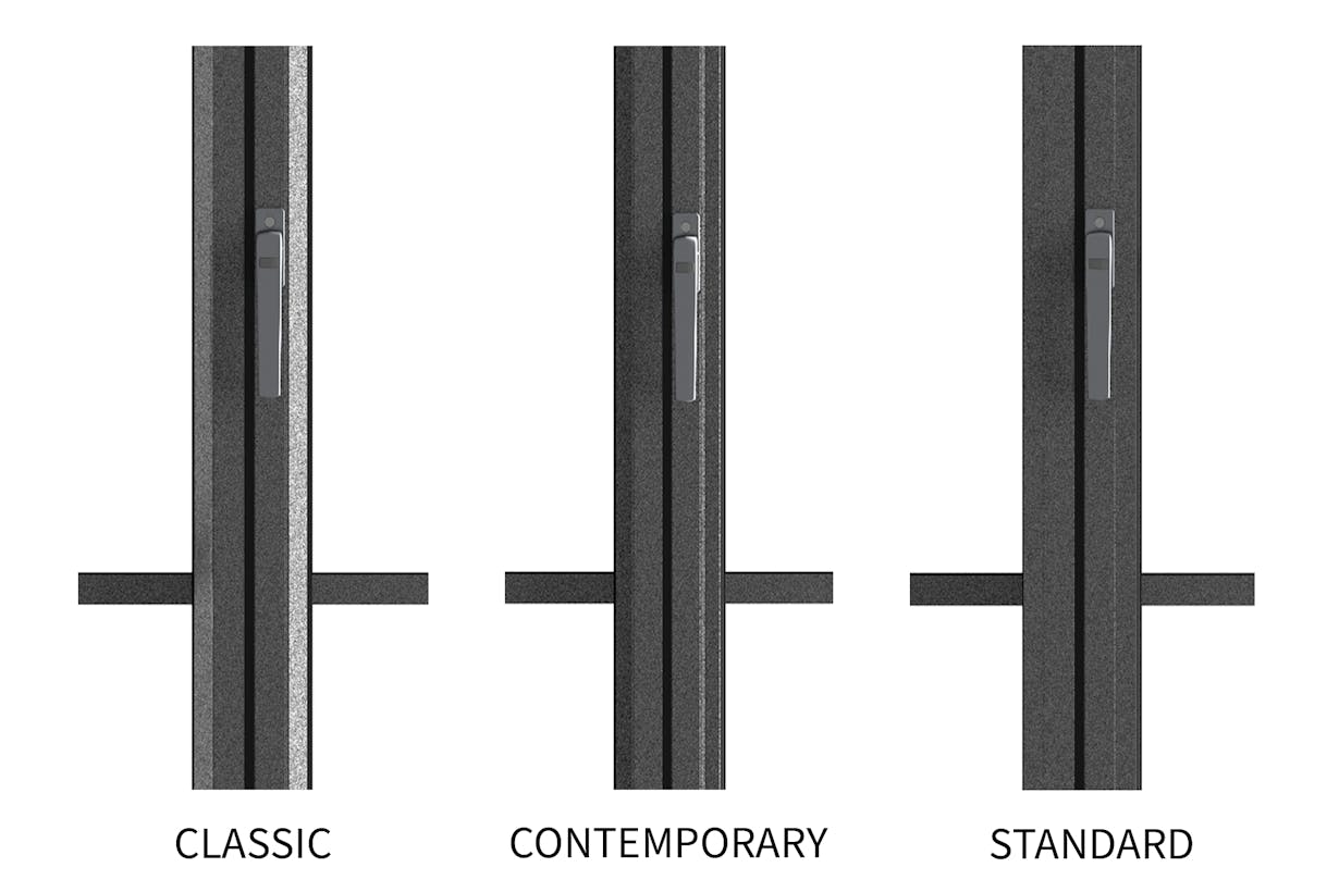 steel effect folding glass wall systems