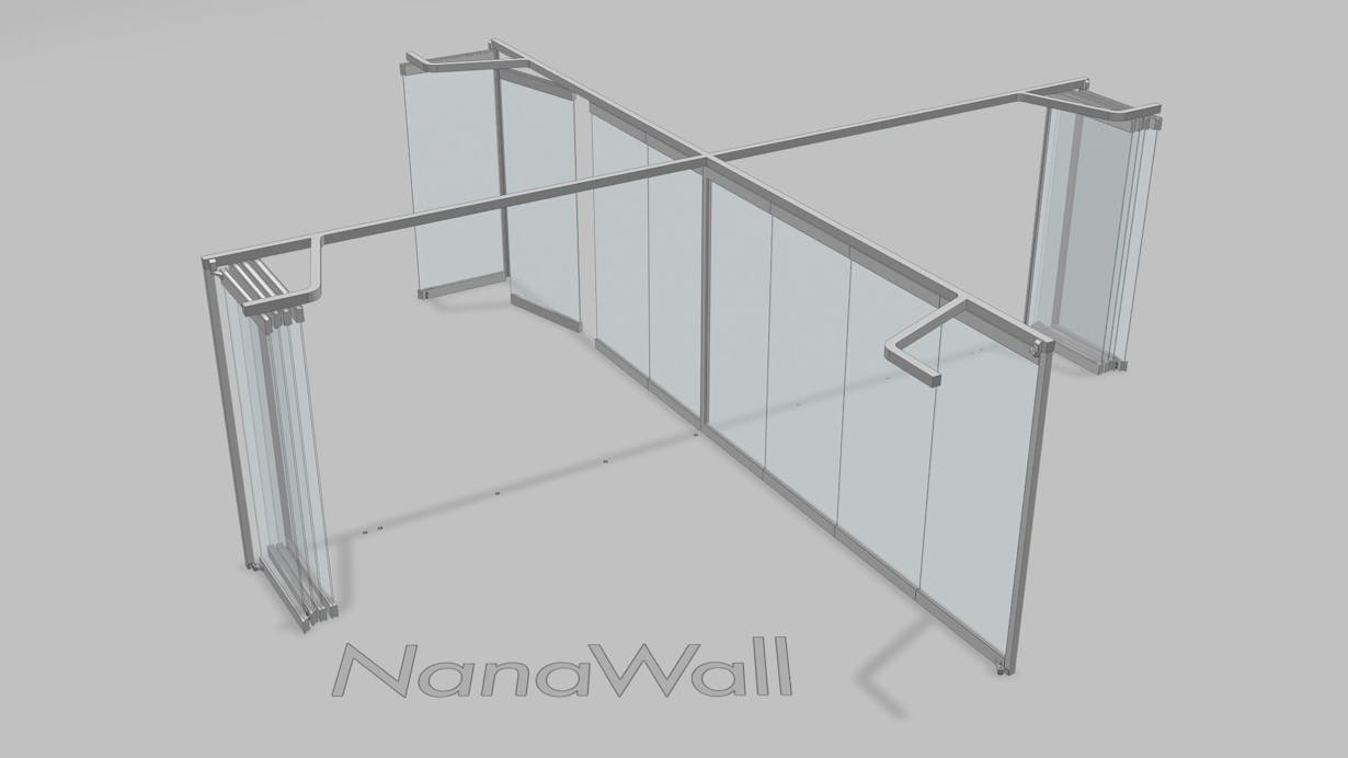 PrivaSEE Sliding Glass Walls 4-way-stop animation