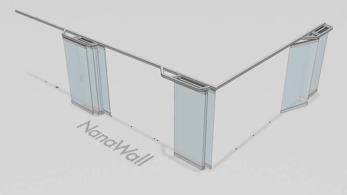 HSW75 Open Corner Sliding Glass Walls Animation