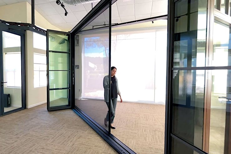 Folding glass doors screen options