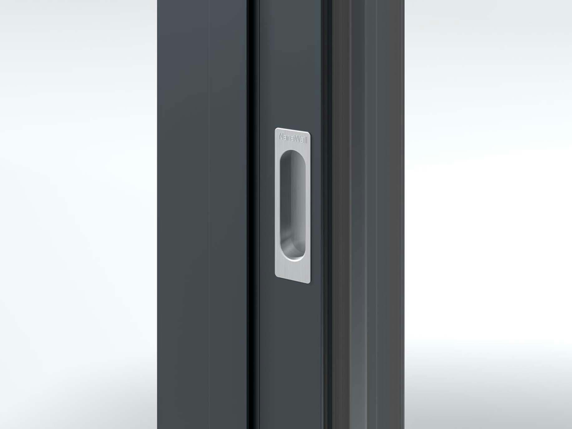 Silver Flush Push Handle | NanaWall NW MultiSlide 630
