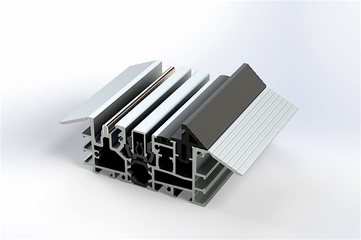 NanaWall Low Profile Saddle Sill with UniverSILL - Outswing Animation