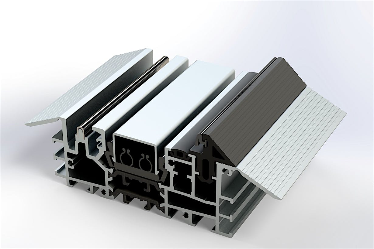 NanaWall Low Profile Saddle Sill with UniverSILL - Outswing Animation