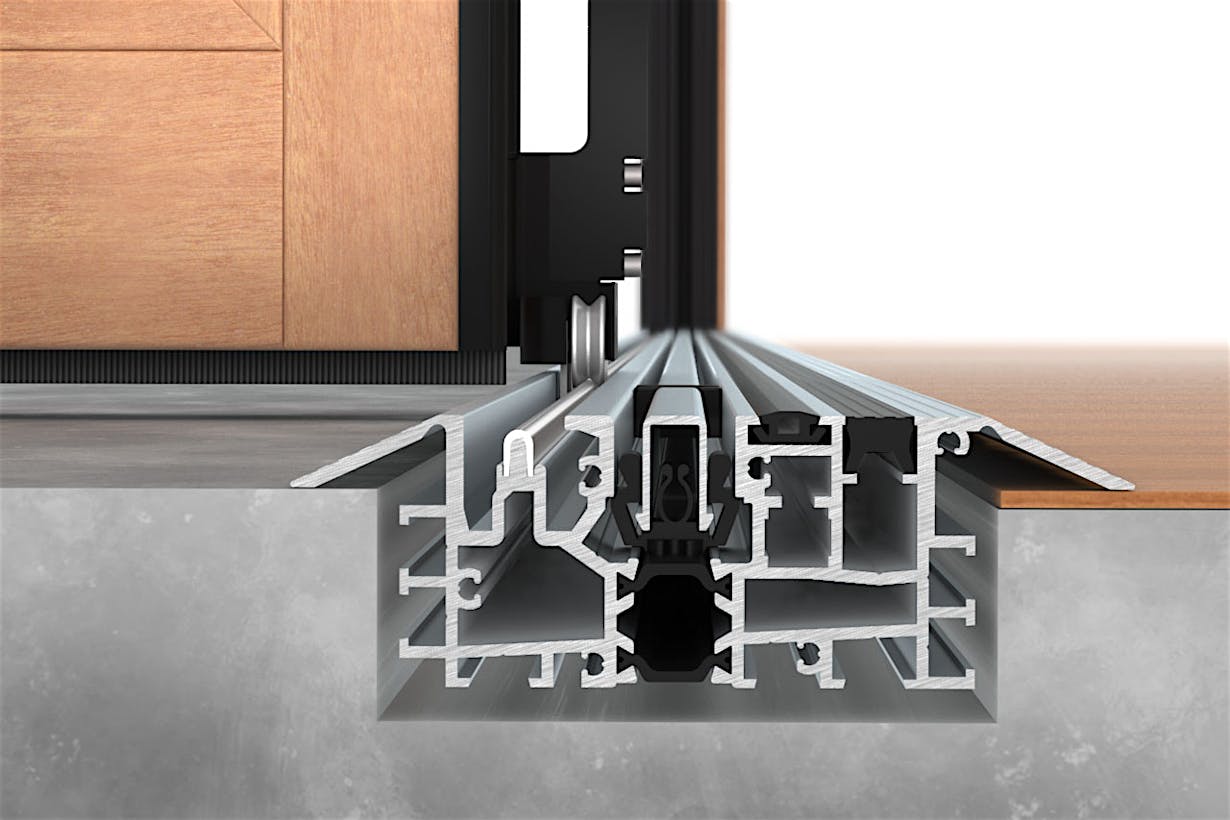 NanaWall Low Profile Saddle Sill - Outswing - Suggested Installation