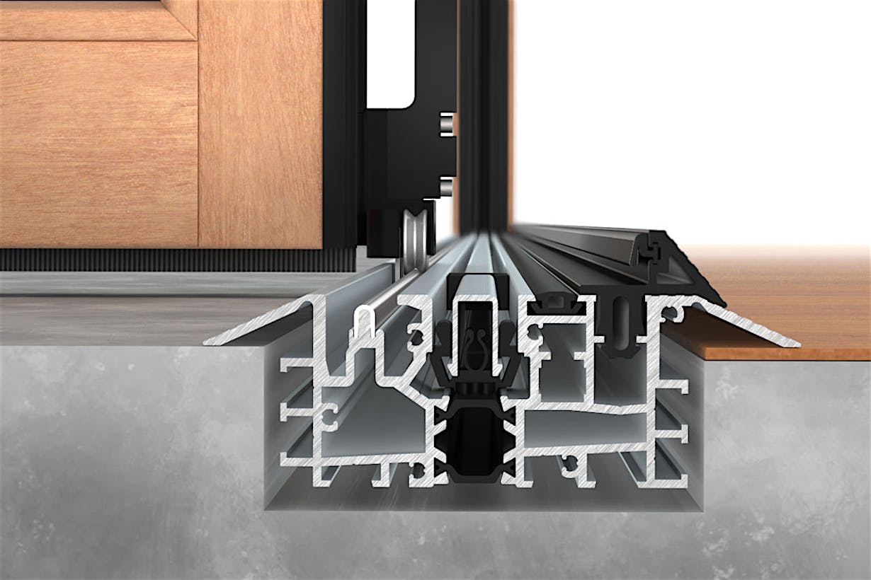 Low Profile Saddle Sill with UniverSILL - Outswing Suggested Installation