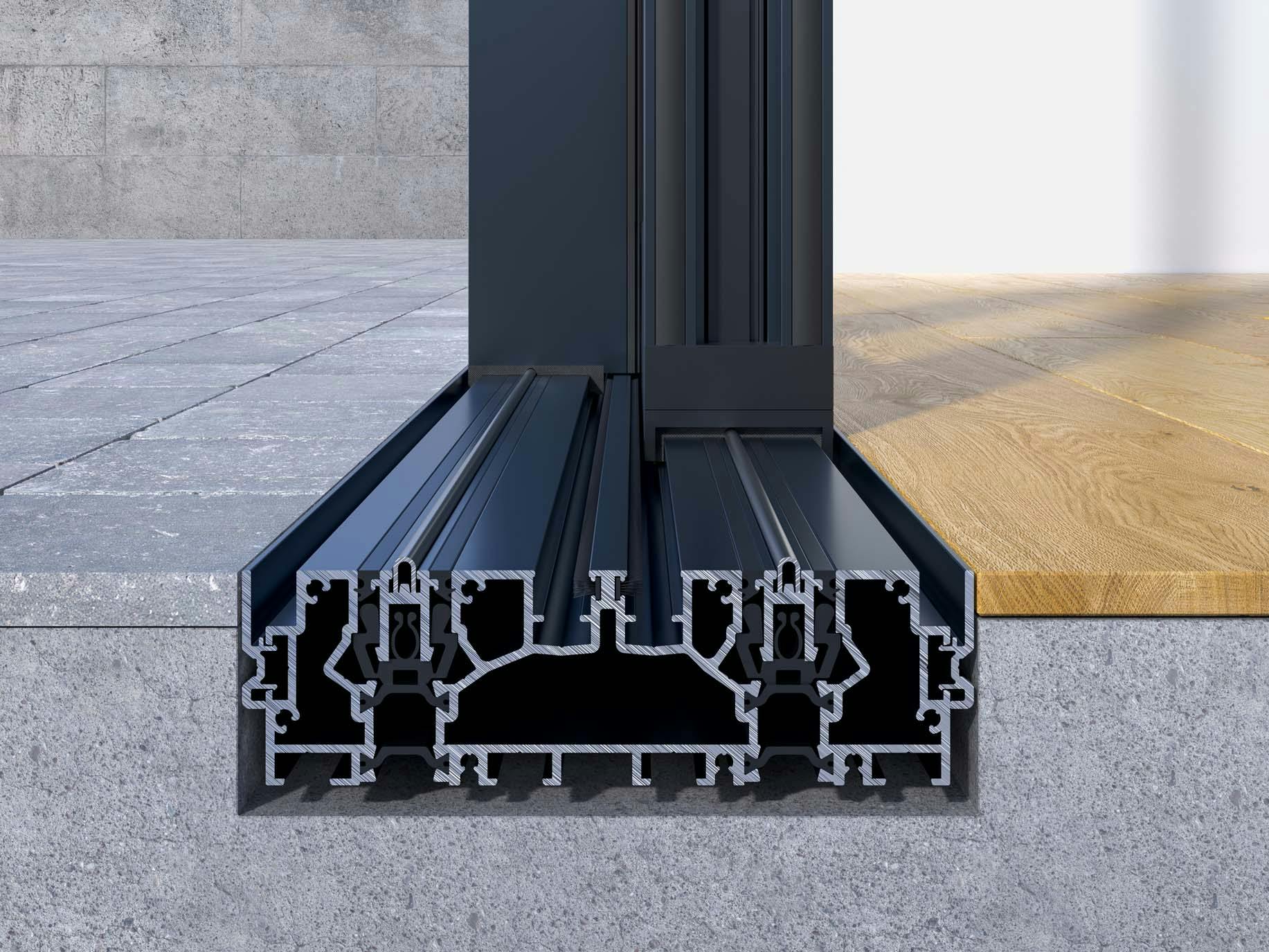 Black Flush Sill | NanaWall NW MultiSlide 630