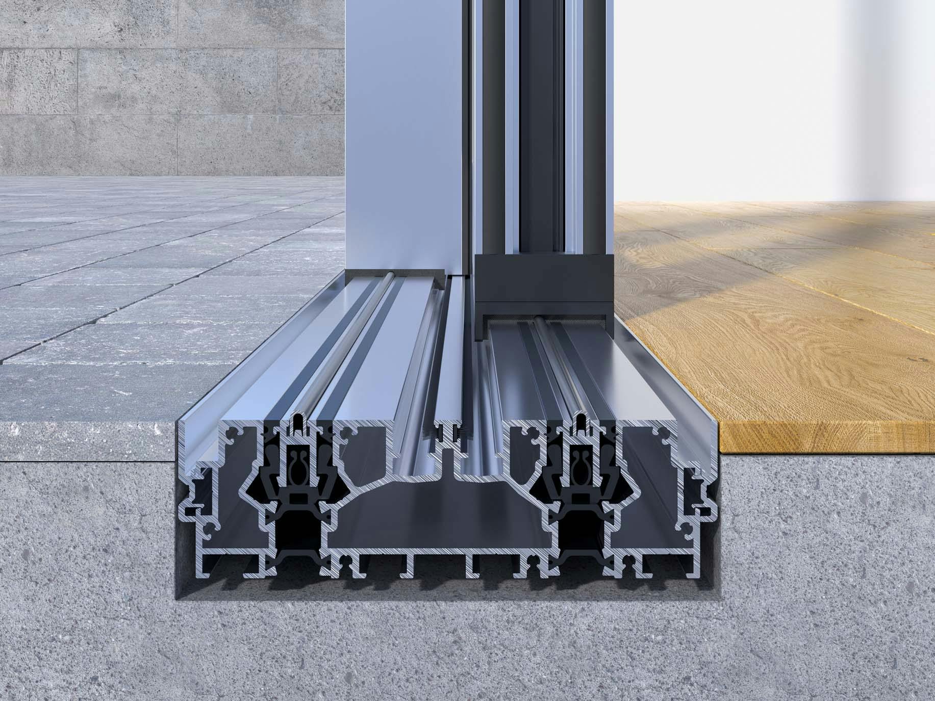 Silver Flush Sill | NanaWall NW MultiSlide 630