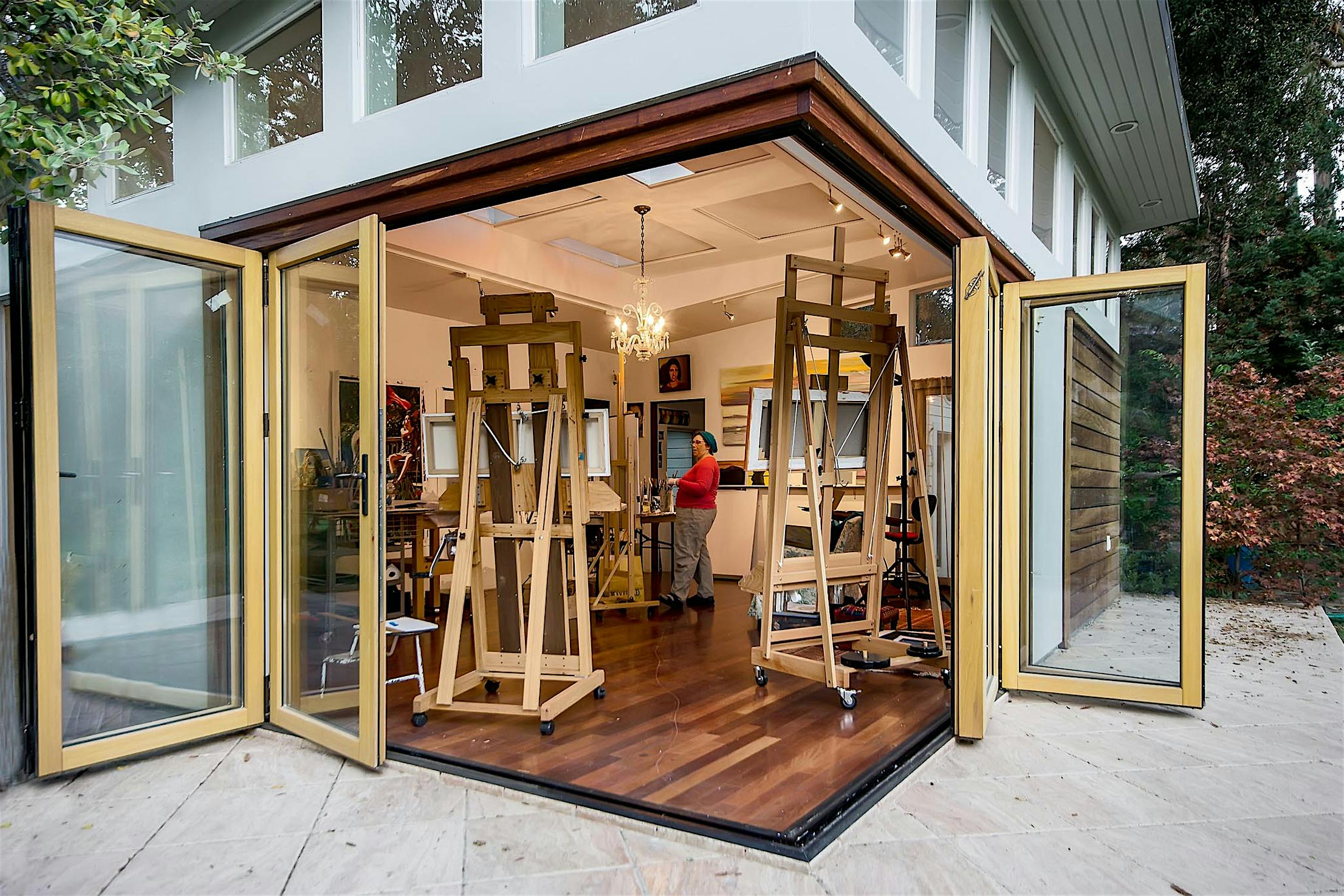 Cornerless folding doors, Open corner folding door, Corner less folding doors, Zero Post Corner System,Cornerless Folding Systems
