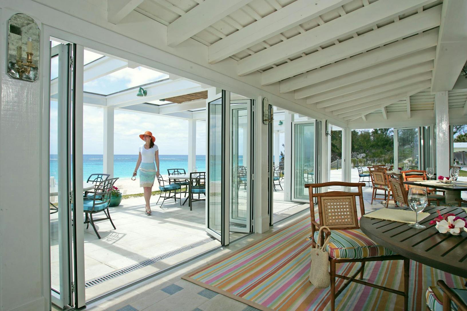 Extreme weather performance glass walls at Tuckers Point in Bermuda