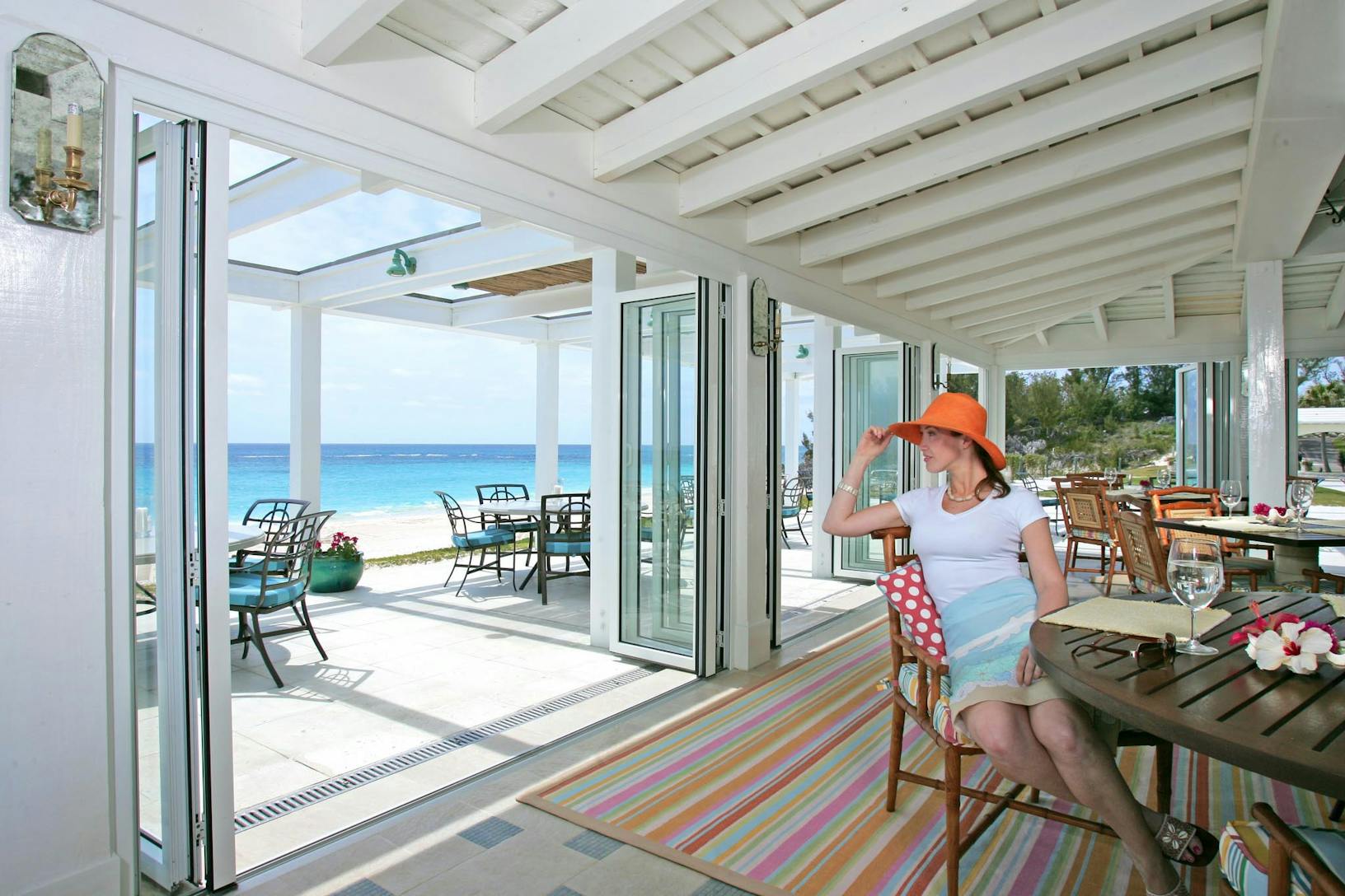Extreme weather performance glass walls at Tuckers Point in Bermuda